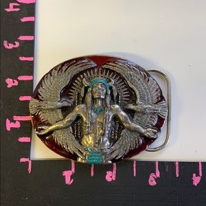 Vintage Indian belt buckle made in 1991
